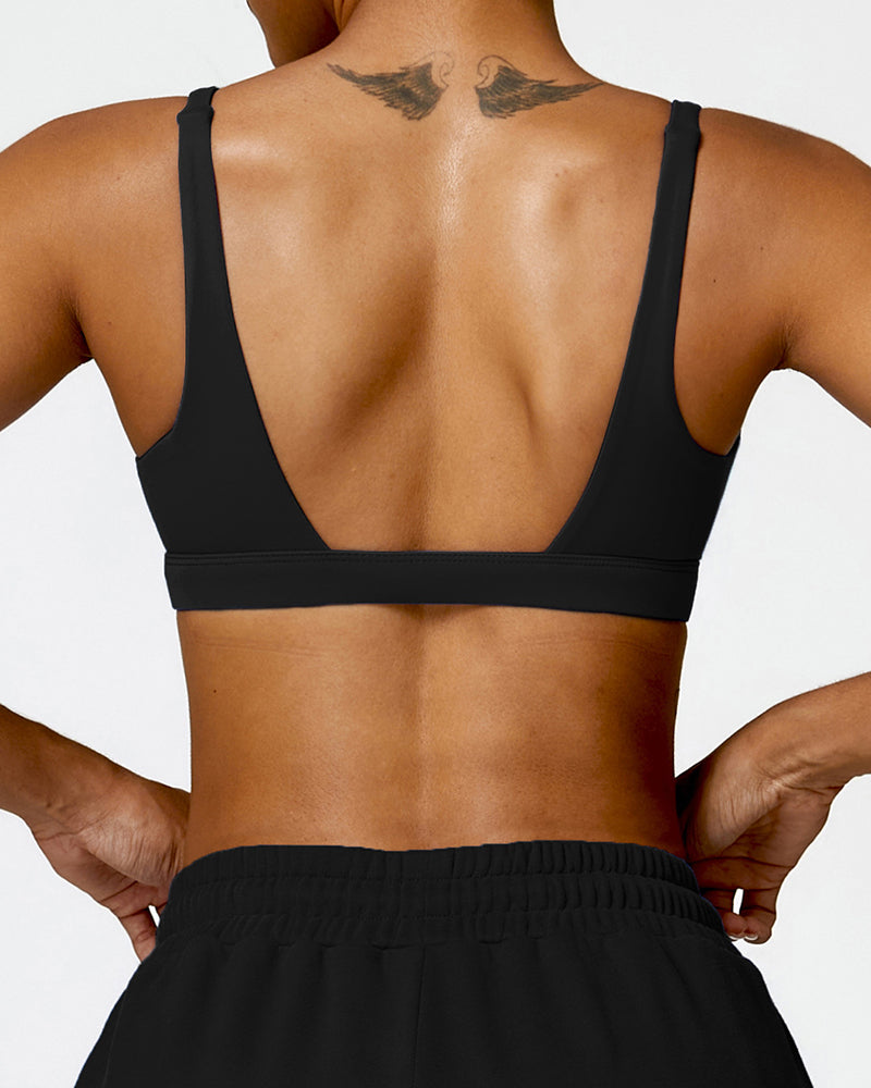 Women Fitness V Neck Sports Bra S-XL