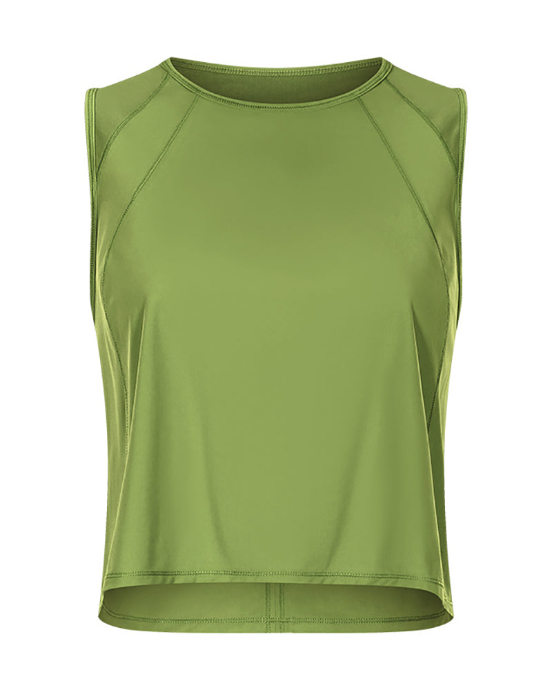 Women Hollow Out Back Qucik Dry Causal Sports Vest 4-12