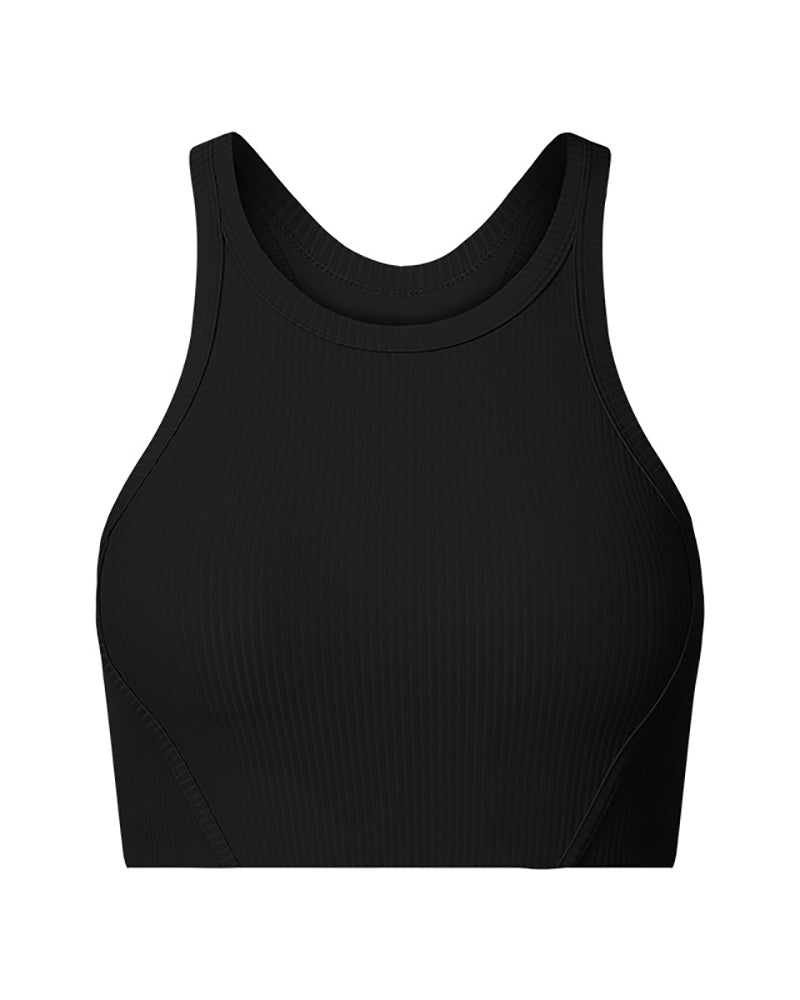 Sleeveless Sports Protection Knit Yoga Bra With Pad 4-12