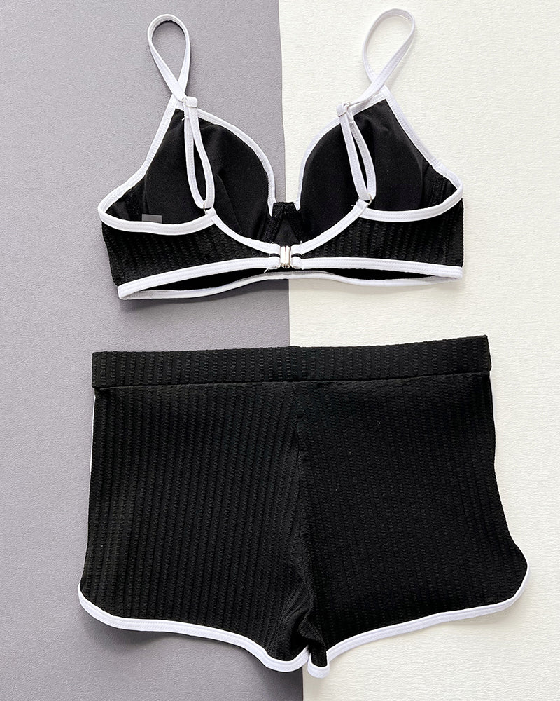 Black Women Swimwear Set S-L