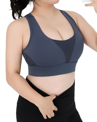 Plus Size Women Breathable Yoga Tops Sportwear Top M-5XL