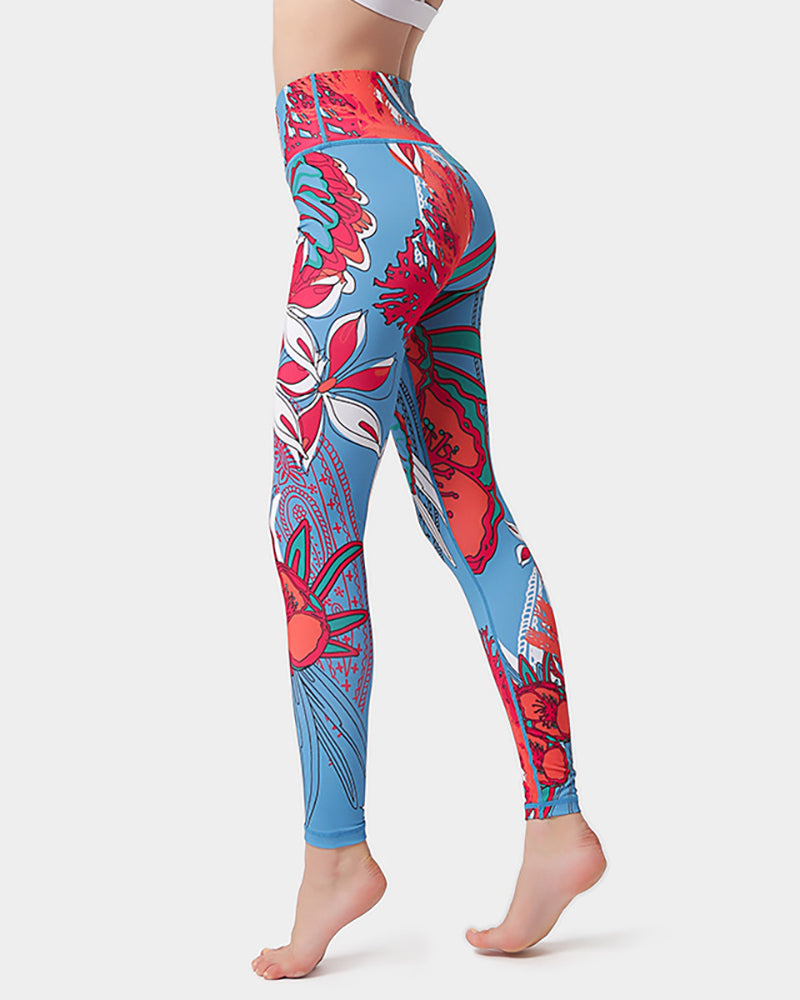 New Yoga Pants High Waist Tight Printing Pants Sports Fitness Yoga Bottoms S-XL