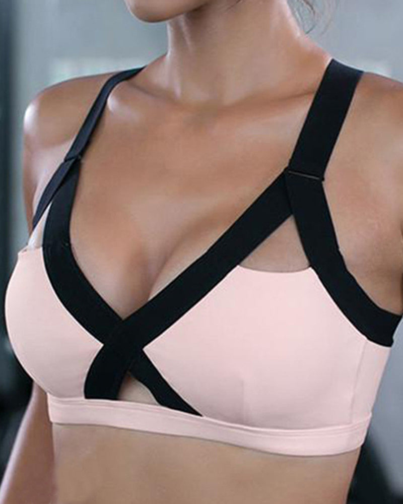 Gym Yoga Tops Women Bandage Cross Sport Bra S-3XL