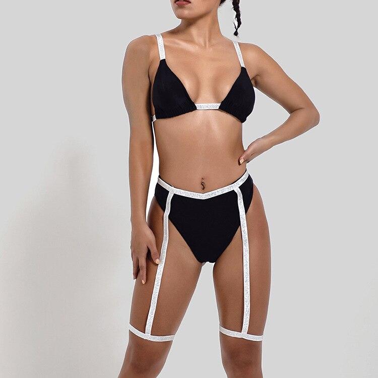 Sexy Swimsuit Women Bikini Push-up Bandage Bikini Set Two-Piece High Waist Swimwear Bathing Suit Female Biquini OM22363