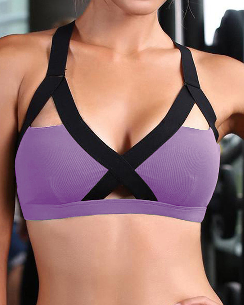 Gym Yoga Tops Women Bandage Cross Sport Bra S-3XL