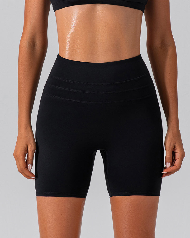 Women New High Elastic Yoga Sports Shorts S-XL