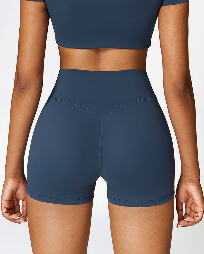 Women High Waist Hip Lift Running Sports Shorts S-XL