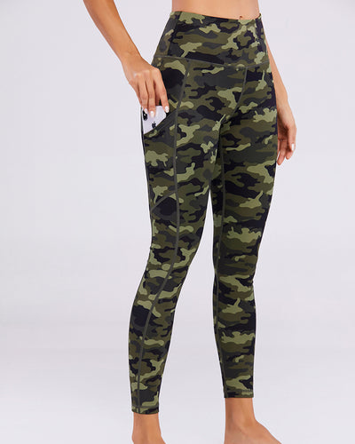 Women Camouflage Printing High Waist Slim Yogo Pants XS-XL