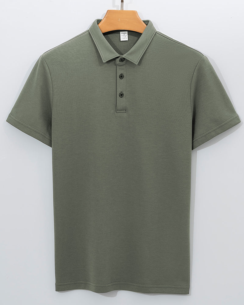 230g Cotton Polo Neck Short Sleeve Business Men&