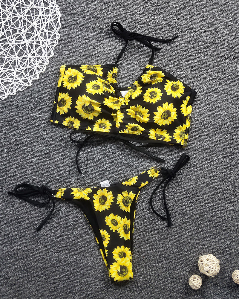 Sexy Swimwear Sexy Leopard Grain Two-piece Swimsuit