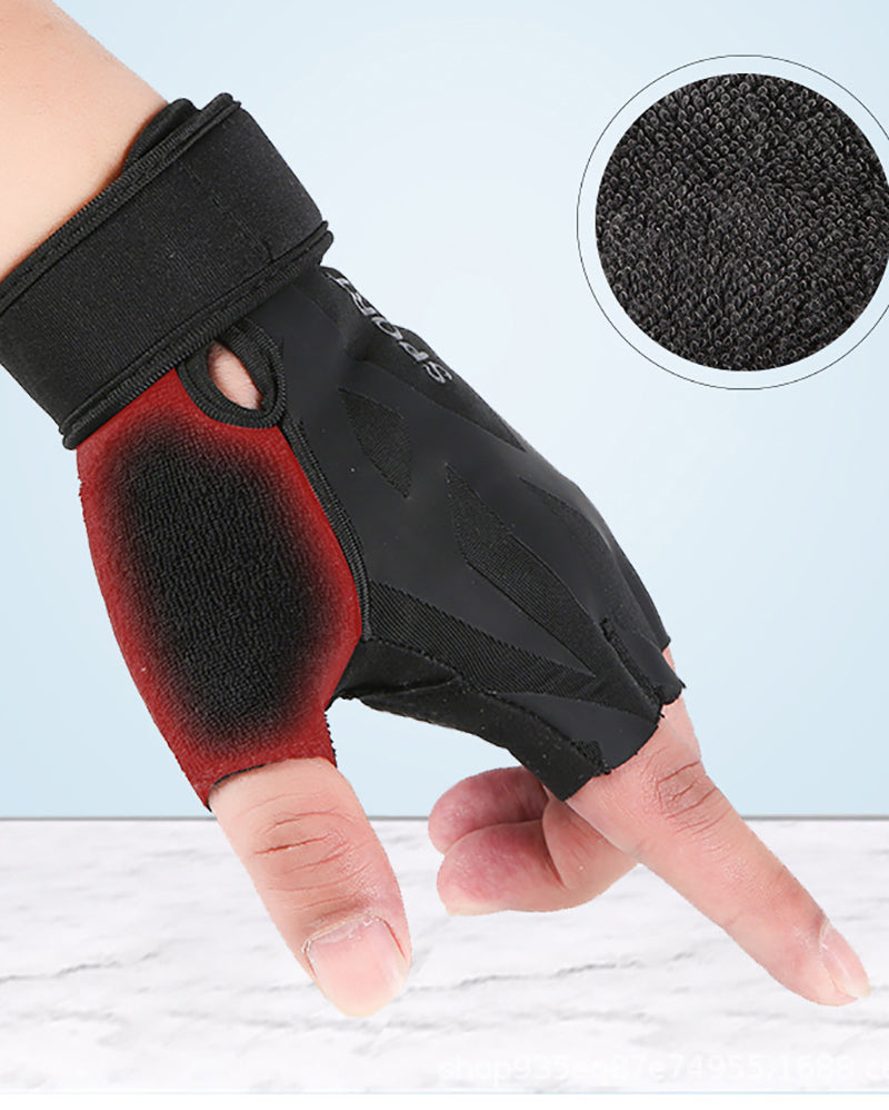 Fitness Half-Finger Equipment Cycling Bike Wide Range Non-Slip Silicone Palm Gloves