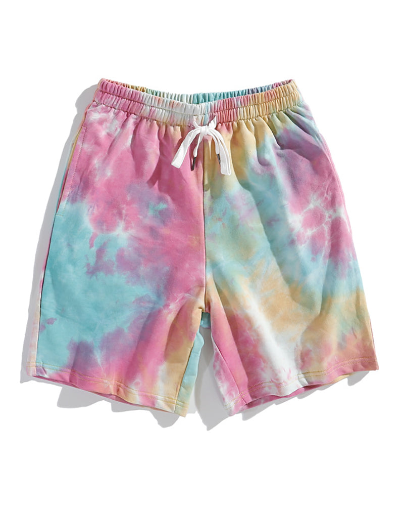 Men Tie Dye Sporty Short Pants M-2XL