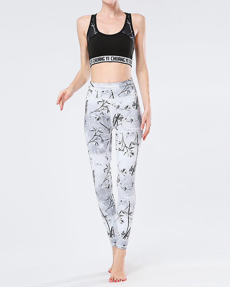 New Yoga Pants High Waist Tight Printing Pants Sports Fitness Yoga Bottoms S-XL