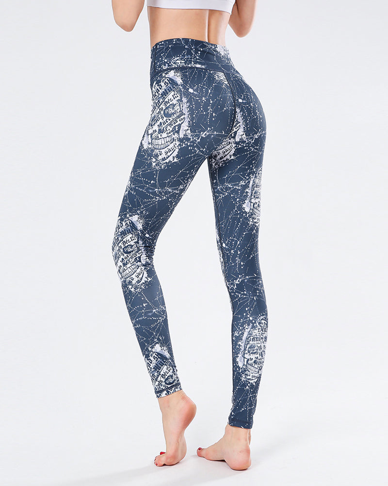 New Yoga Pants High Waist Tight Printing Pants Sports Fitness Yoga Bottoms S-XL