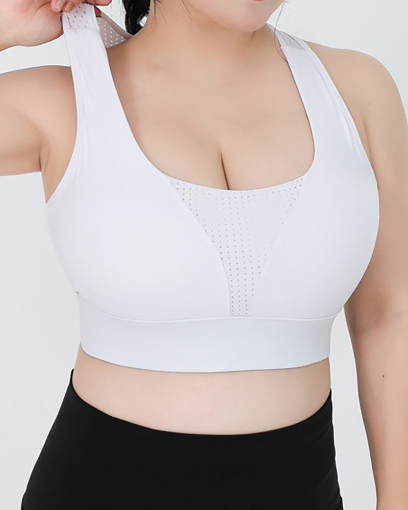 Plus Size Women Breathable Yoga Tops Sportwear Top M-5XL