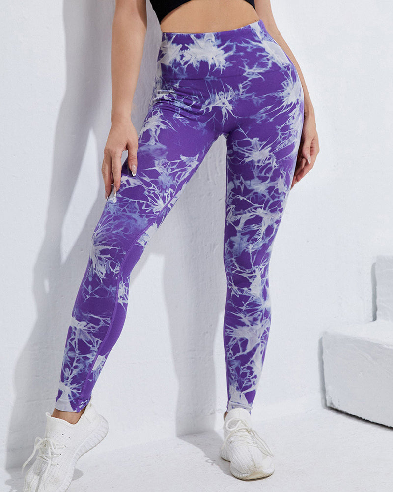 Hot Sale Seamless Tie-Dye Yoga Fitness Women&