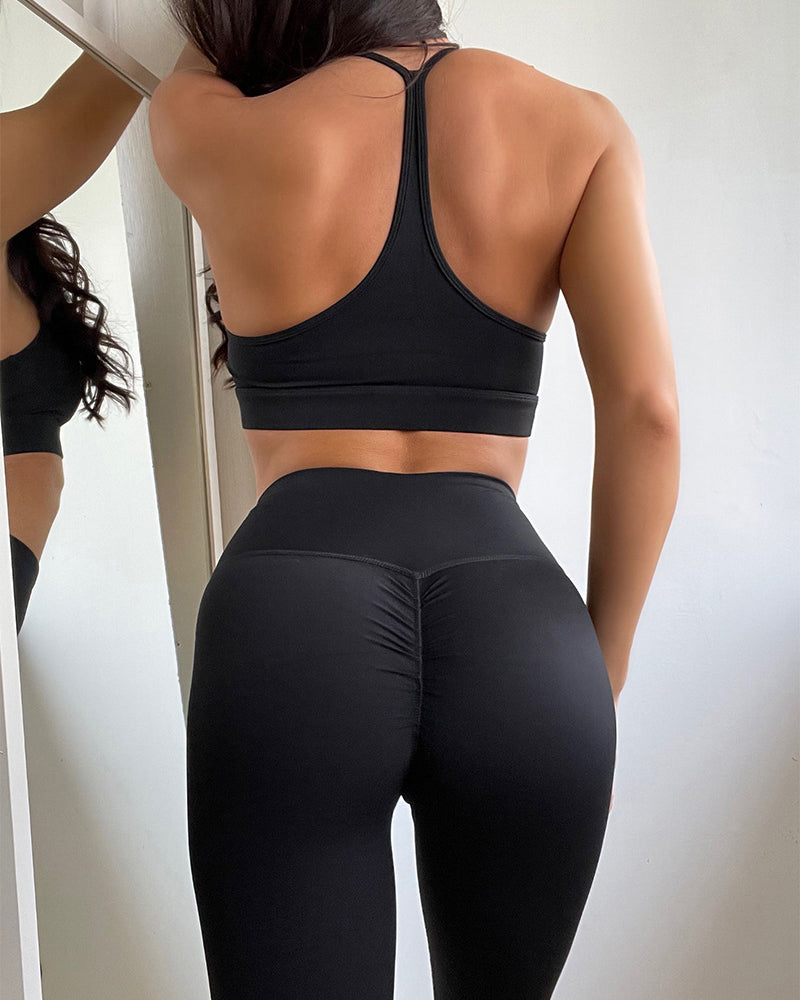 Comfortable Nude Feeling Body Fitness Yoga Clothes wWomen&