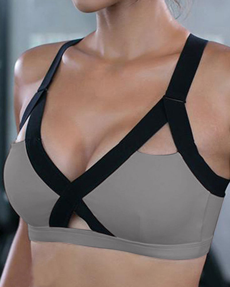 Gym Yoga Tops Women Bandage Cross Sport Bra S-3XL