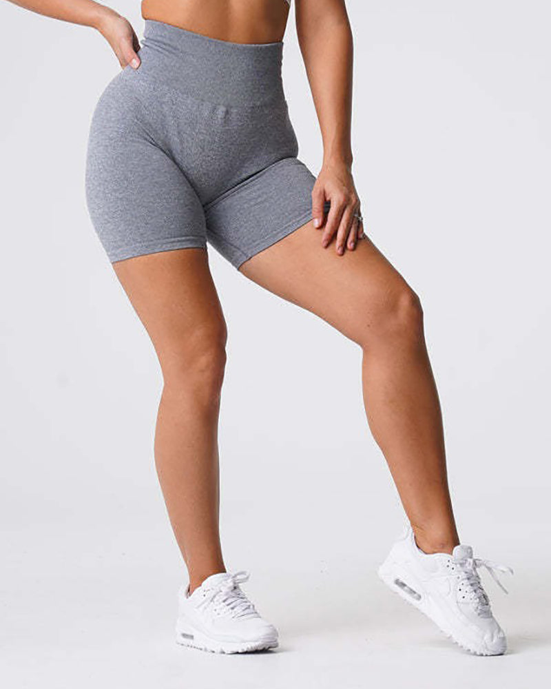 Women High Waist Hips Lift Yoga Sports Shorts S-L