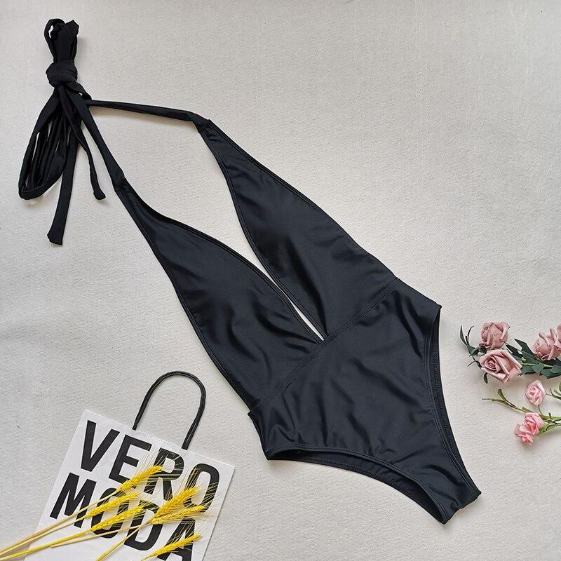 Women Sexy Swimsuit Classic Animal Print Lace-up Halter Sling Bodysuit Backless Swimming One-Piece Suit Swimwear Beachwear 2021 OM22483