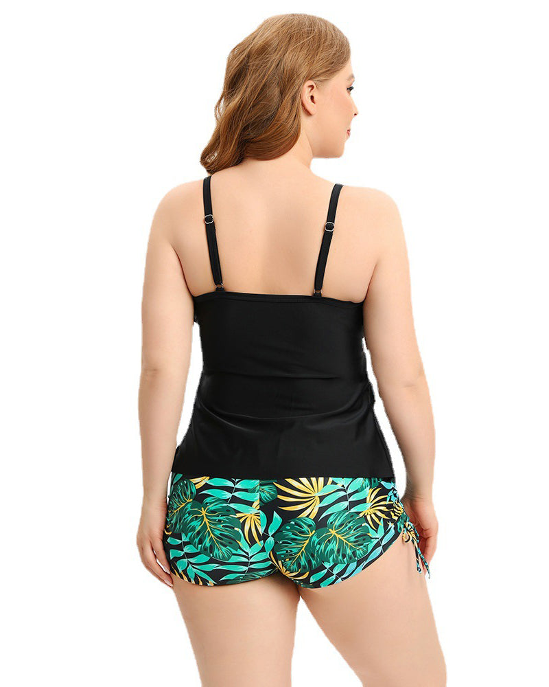 2023 New Rufflers Florals Plus Size Swimwear L-5XL