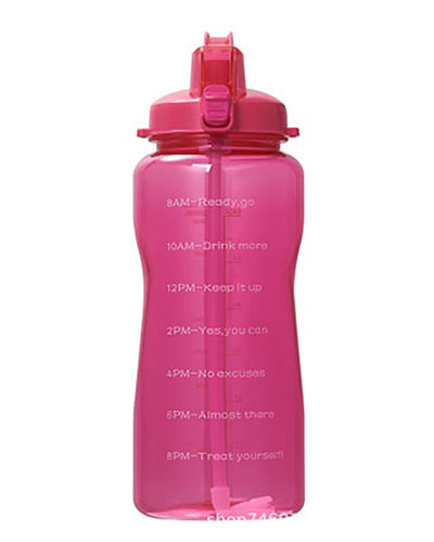 Water Bottle 128OZ 64OZ 3.8L 2L with Unique Timeline Measurements Goal BPA Free Sports Portable Gym Jug Water Bottle with Straw