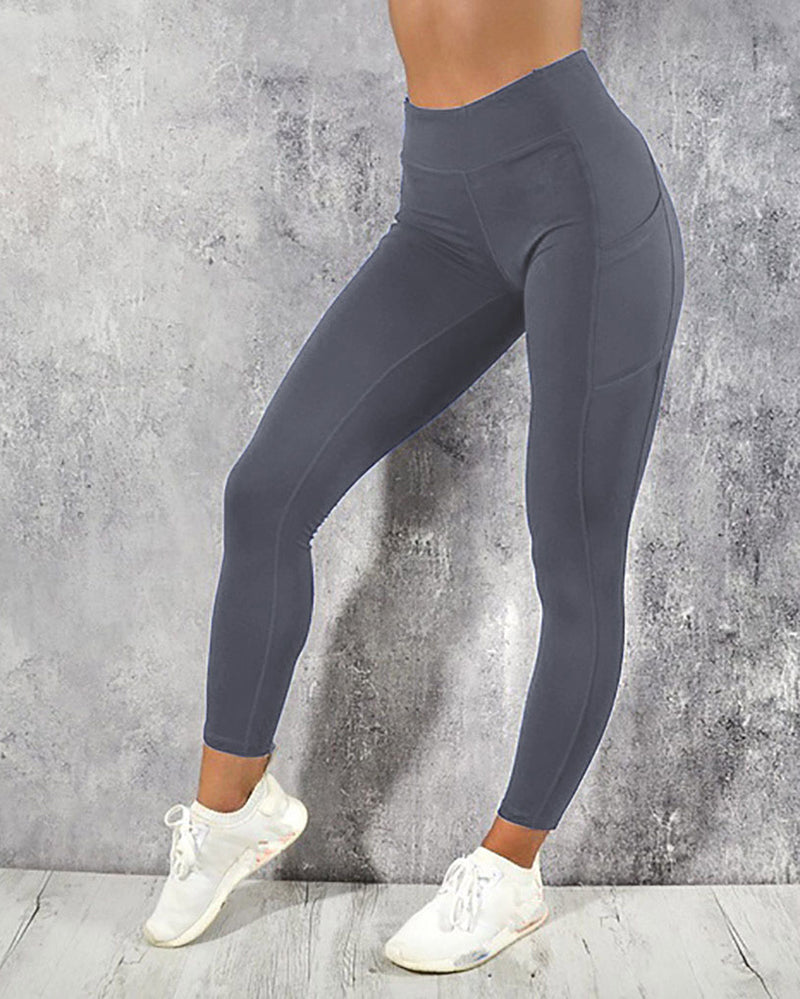 Wholesale Side Pocket Sports Women Pants S-3XL