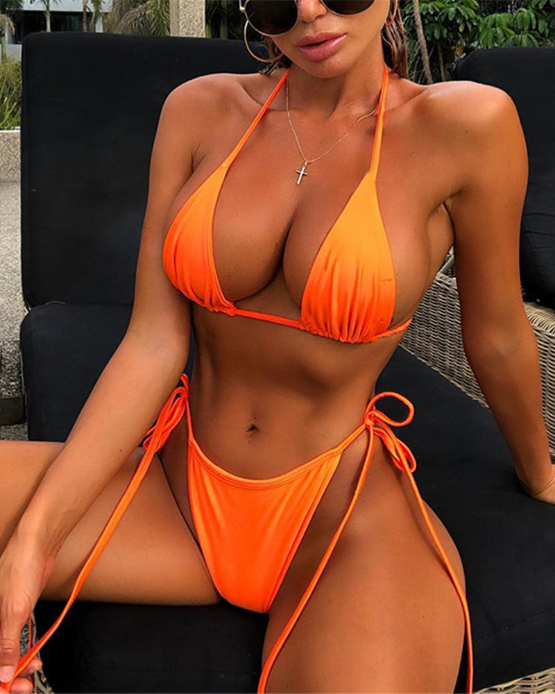 Solid Color Women Sexy Bikini S-XL