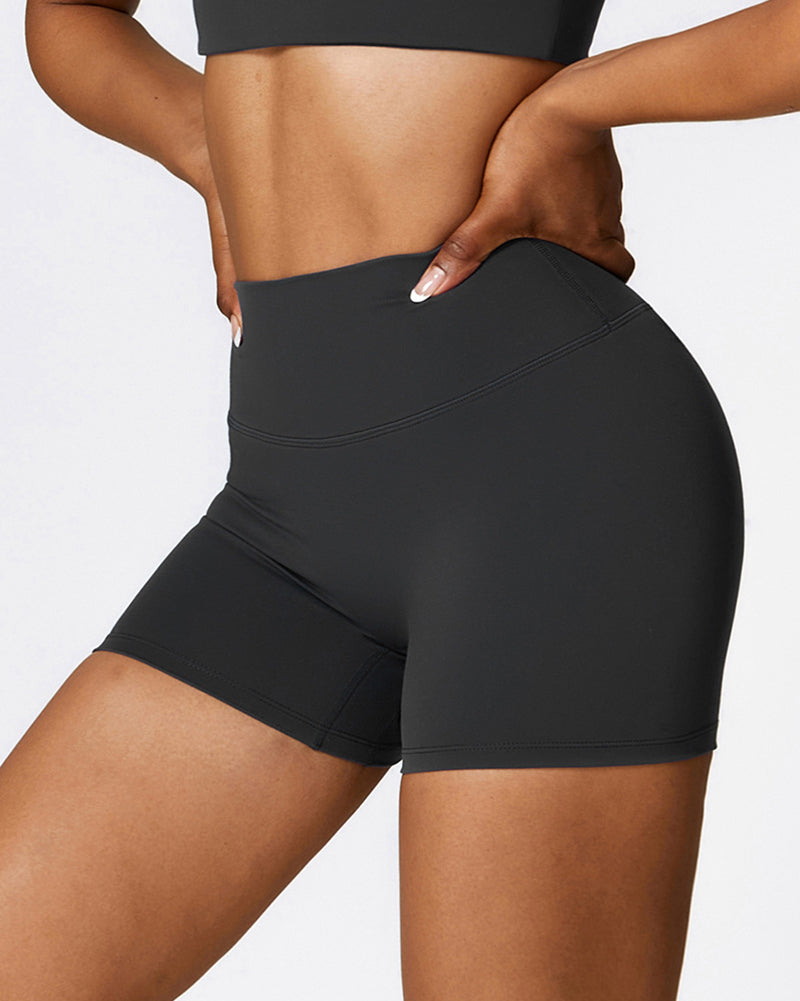 Women High Waist Hip Lift Running Sports Shorts S-XL