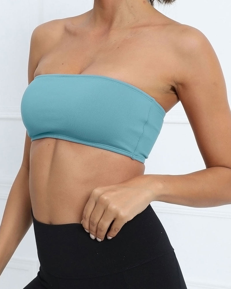 New Strappless One Piece Sports Bra S-L