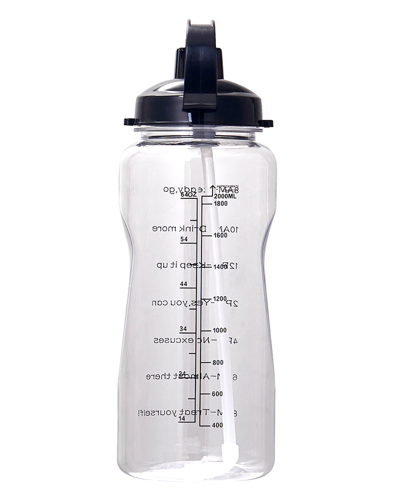 Water Bottle 128OZ 64OZ 3.8L 2L with Unique Timeline Measurements Goal BPA Free Sports Portable Gym Jug Water Bottle with Straw