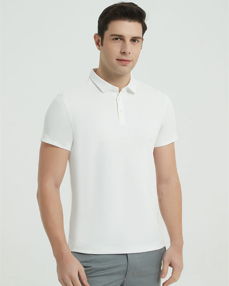 230g Cotton Polo Neck Short Sleeve Business Men&