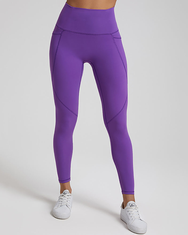 Presale(5-15days waiting) Woman Solid Color Nuke Feeling High Waist Running Sports Thighs S-XL