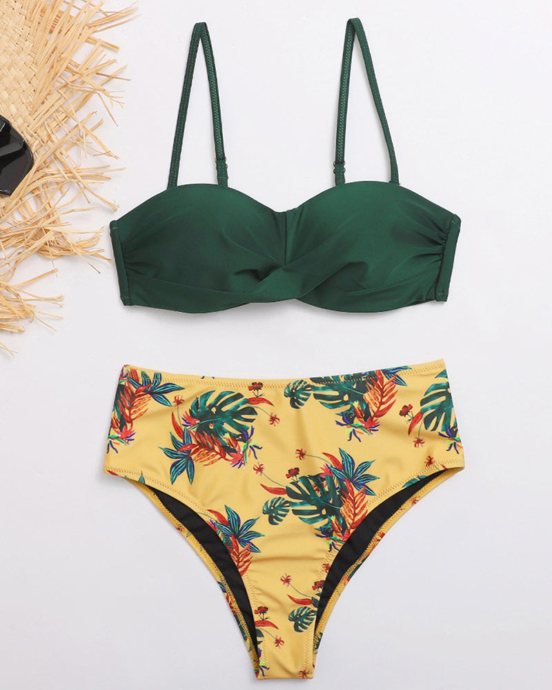 New Sexy Print Two-piece Swimsuit Size S-XL YY10250