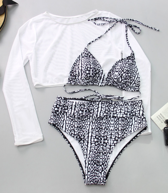 3pcs Set Women Wholesale Mesh Swimsuit S-XL