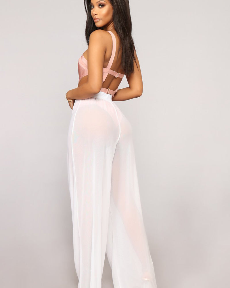 Loose Style Women Mesh Beach Pants