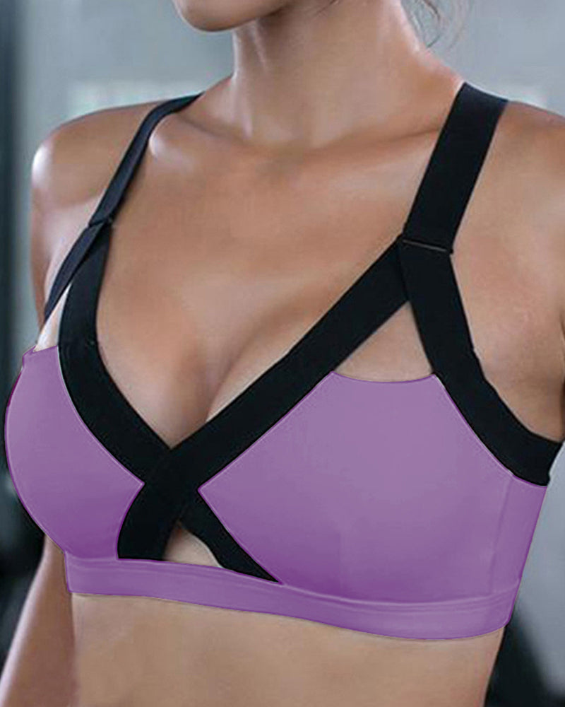 Gym Yoga Tops Women Bandage Cross Sport Bra S-3XL