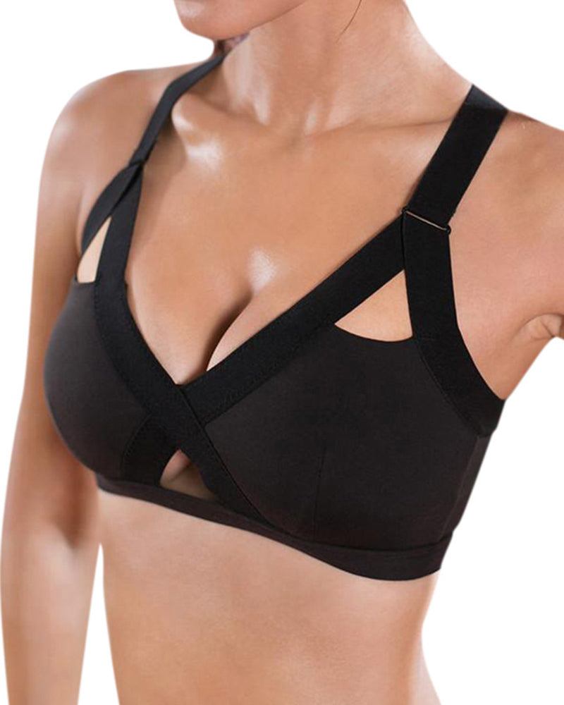 Gym Yoga Tops Women Bandage Cross Sport Bra S-3XL