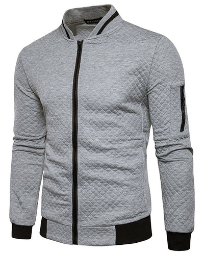 Men's Sports Casual Fashion Long Sleeve Outside Wear Coat White Gray Black Blue Wine Red S-3XL