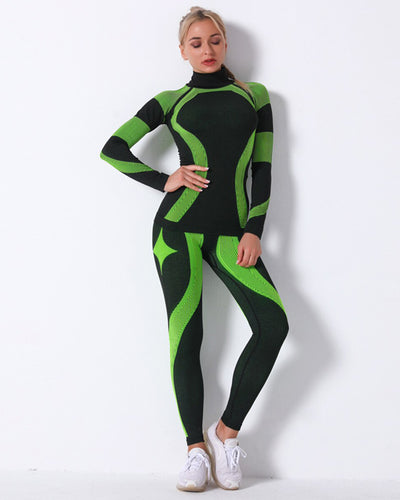 2020 Winter Yoga Suit for Fitness Dry Fit Sportswear Woman Gym Set Women Long Sleeve T-shirt Leggings Sport Kit Unique