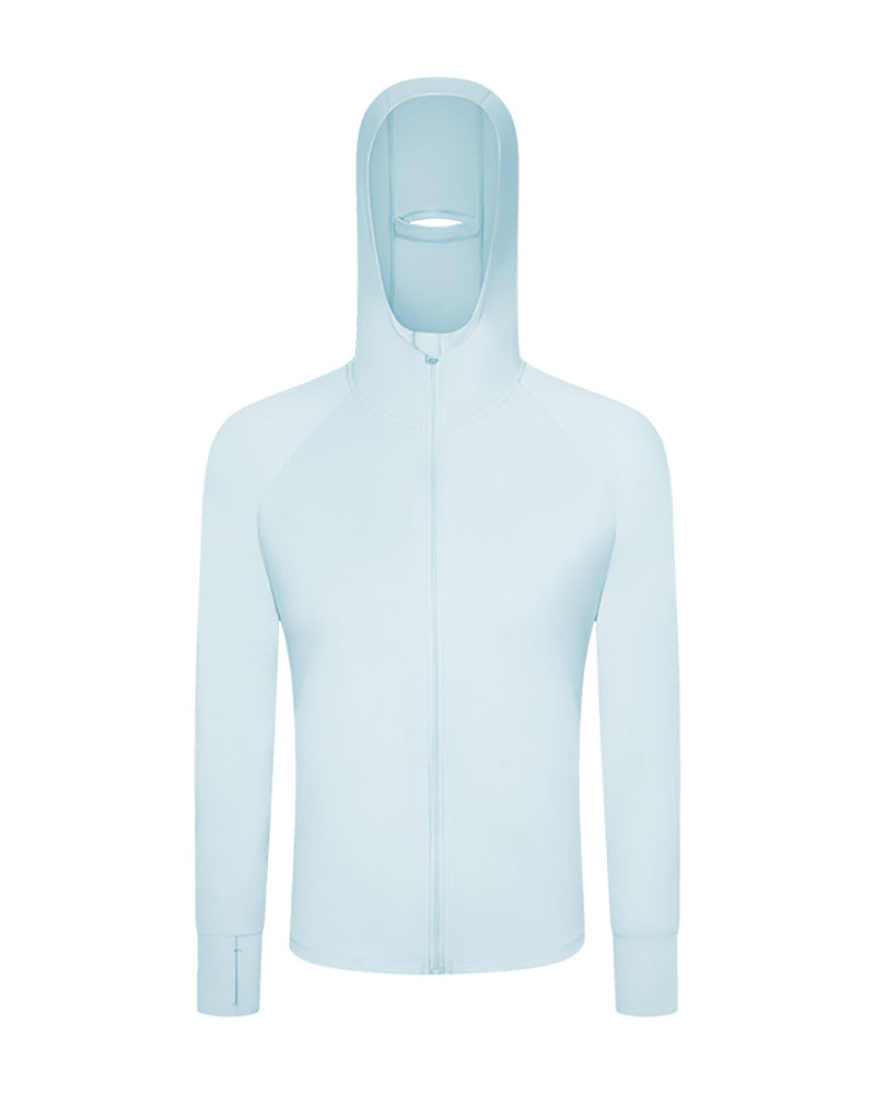 Summer Ice Sense Sunscreen Clothing UPF50+ UV Protection Light Breathable Skin Clothing Loose Hooded Long Sleeve Coat S-L