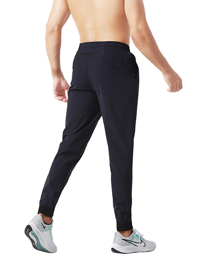 New Running Fitness Training Quickly Dry Long Pants Black Gray Navy Blue S-2XL Joggers