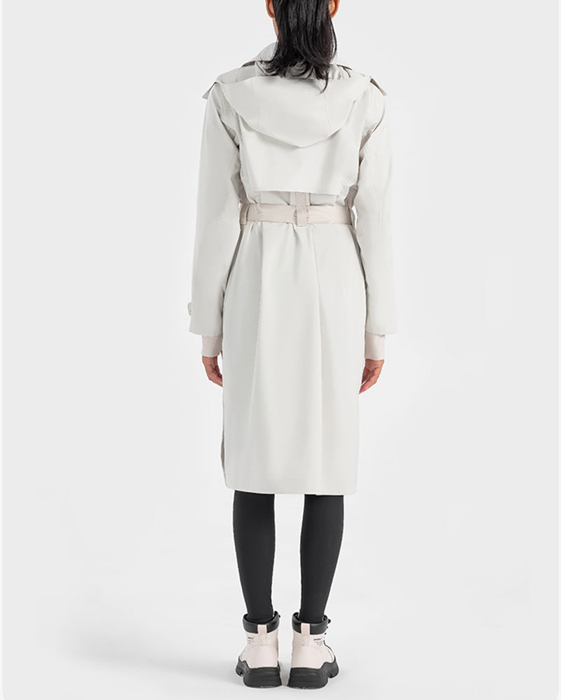 Autumn Winter Long Sleeve New Fashion Loose Breathable Waterproof Outdoor Coat Cinch-Back Rain Rebel Jacket 2-8