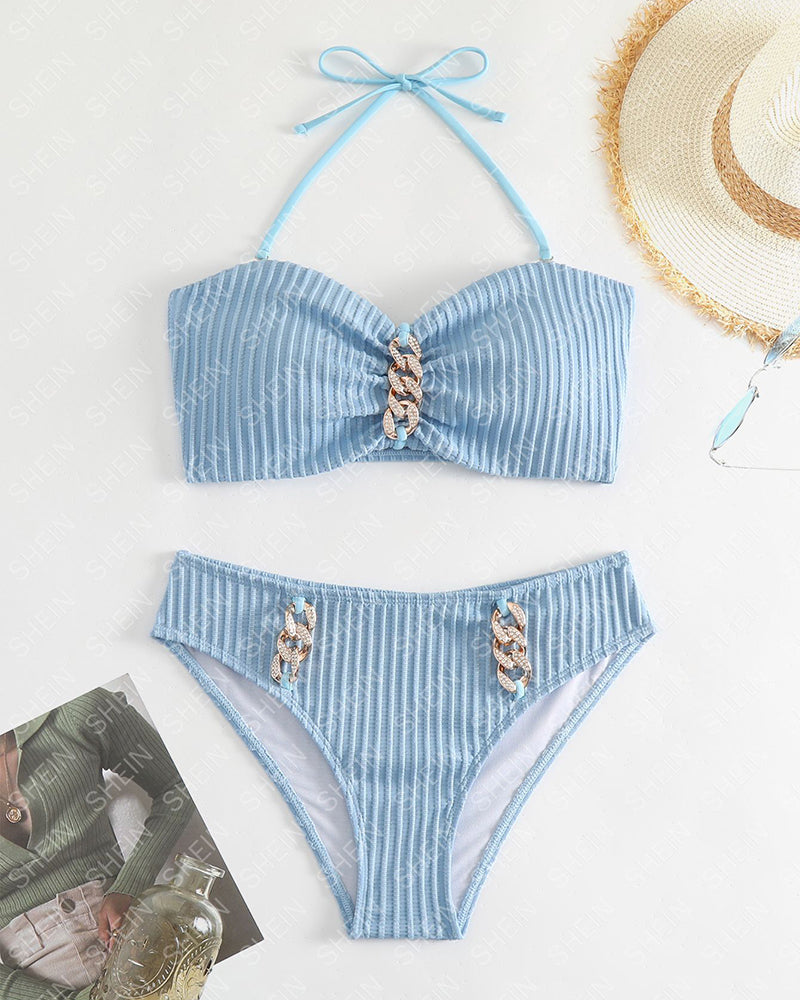 Triangle Women High Waist Bikini Set S-L