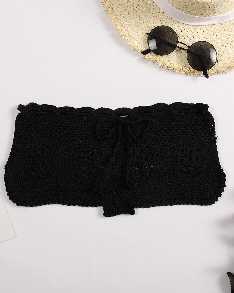 New Women Knit Crochet Shorts Beach Sexy Floral Hollow Out Shorts Ladies Summer Holiday Solid Slim Mini Short Bottoms OM26001