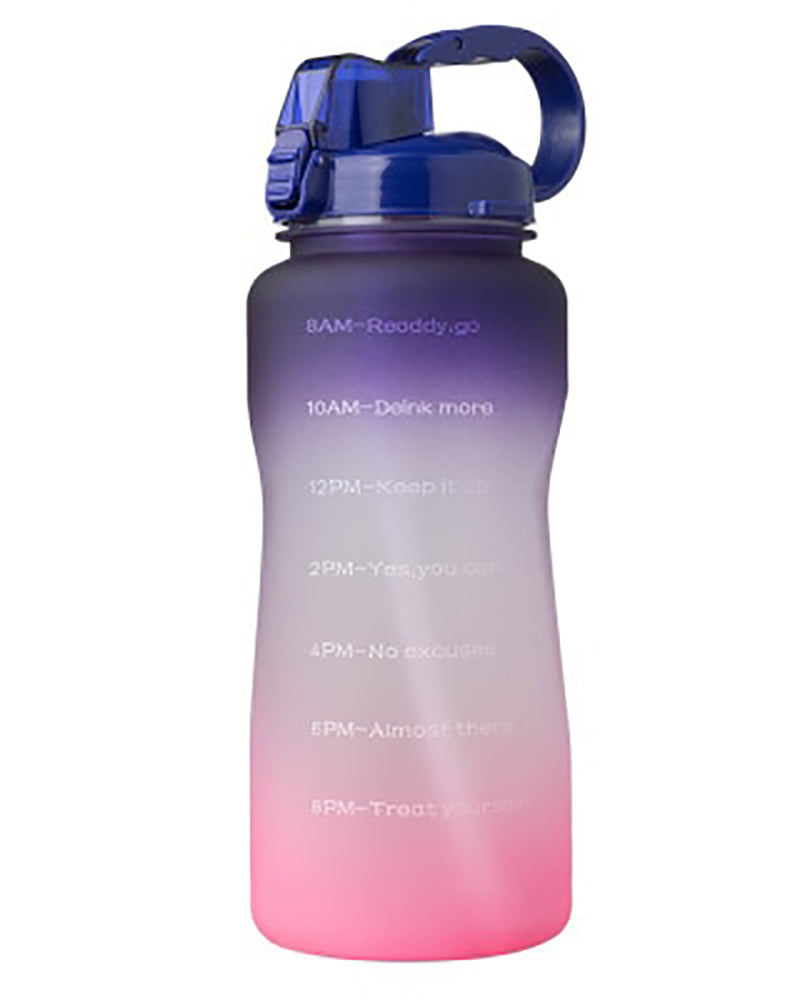 Water Bottle 128OZ 64OZ 3.8L 2L with Unique Timeline Measurements Goal BPA Free Sports Portable Gym Jug Water Bottle with Straw