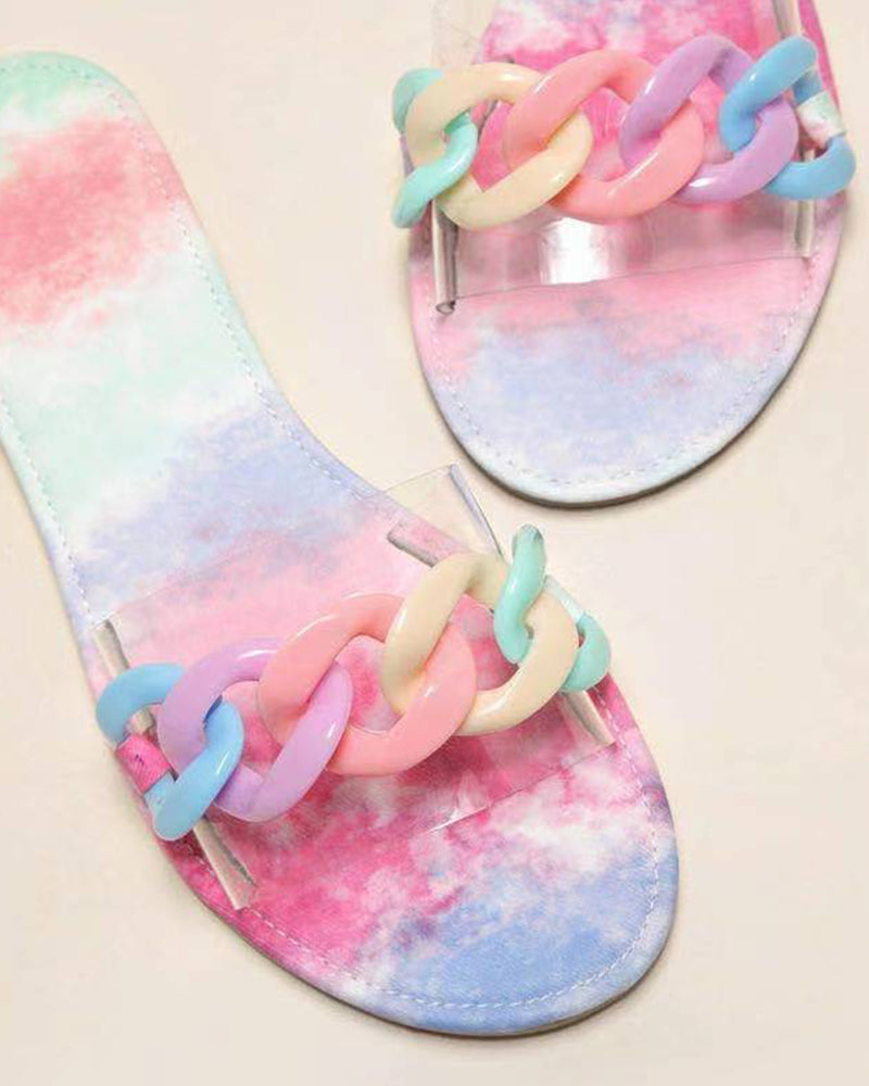 HOT Candy Color Ring Sandals Fashion Casual Lightweight Outer Wear Large Size Slippers Outdoor Beach Sandals New flip flop OM6307