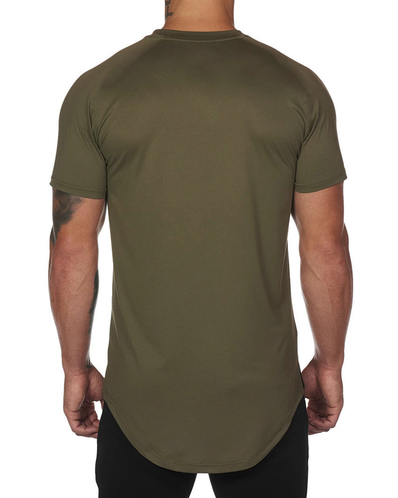 Hot Sale Short Sleeve Camo Printed Sports Running T-shirt White Grey Army Green Black M-3XL