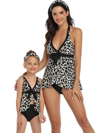 Wholesale New Belly Conceals Parent-child Two Pieces Swimwear S-XL
