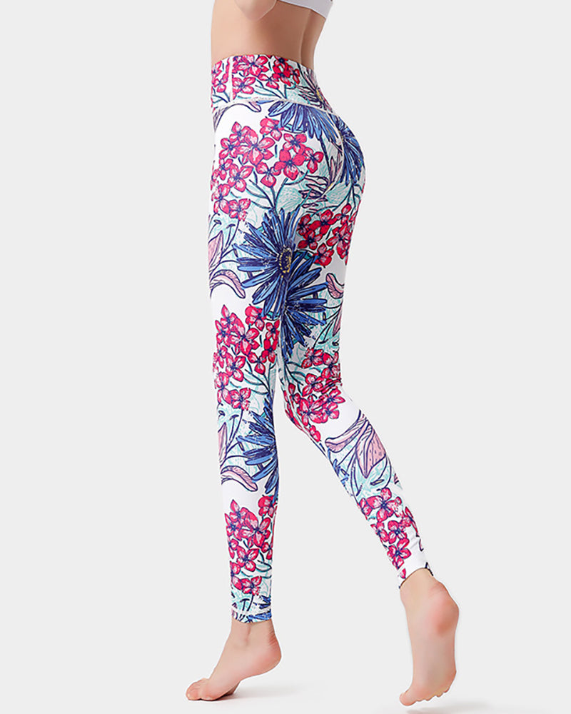 New Yoga Pants High Waist Tight Printing Pants Sports Fitness Yoga Bottoms S-XL